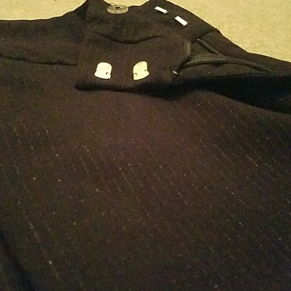 George by Mark Eisen Black Pin Stripe Pants Size 8 - Picture 2 of 2